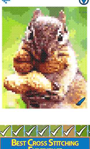 Animals Cross Stitch : Needlework Color by Numbers 1
