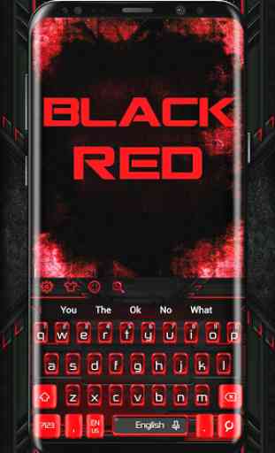 Black Red Keyboard Theme 1