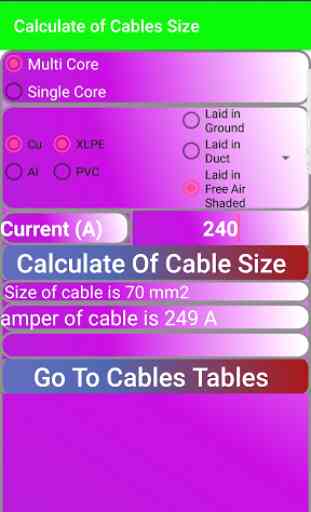 Cable Size Calculator 3