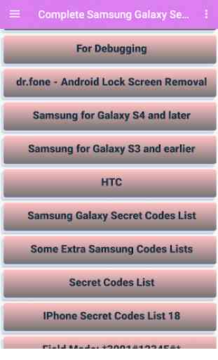Complete Samsung Galaxy Secret Code 2