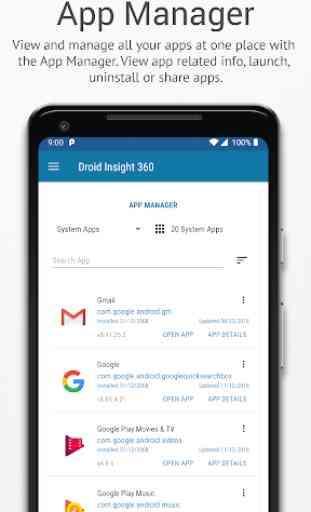 Droid Insight 360: File Manager, App Manager 3