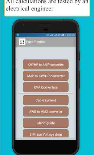 Fast electrical calculations electrical app free 4