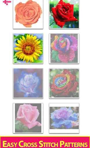 Flowers Cross Stitch : Adult Color By Number Book 1