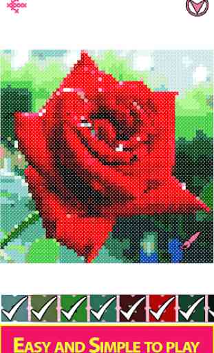 Flowers Cross Stitch : Adult Color By Number Book 4