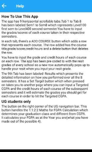 Gh Tertiary CGPA&CWA Calculator 2