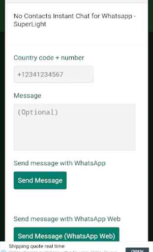 Instant Chat for Whatsapp No Contacts 2