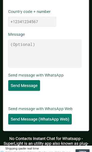 Instant Chat for Whatsapp No Contacts 3