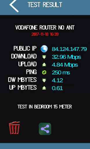 Internet wifi 3g 4g speed test IP and ping 2