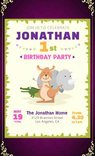 Kids Birthday Party Invitation Maker 1