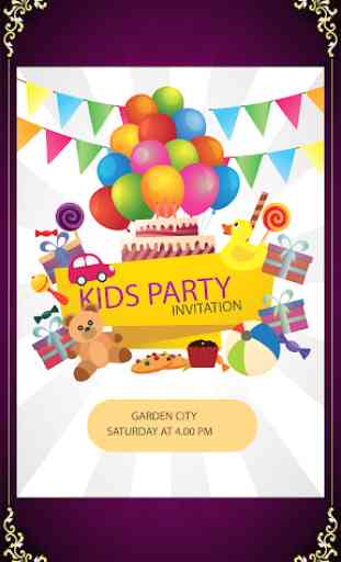 Kids Birthday Party Invitation Maker 2