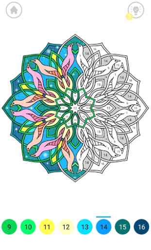 Mandala Color by Number - Mandala Coloring Book 4