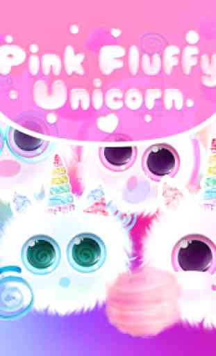 Pink Fluffy Unicorn - Cute Moving Background 1