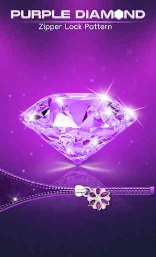 Purple Diamond Flower Zipper Lock Pattern 4