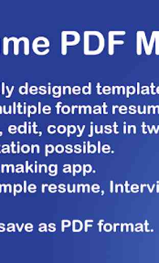 Resume PDF Maker - CV Maker 1
