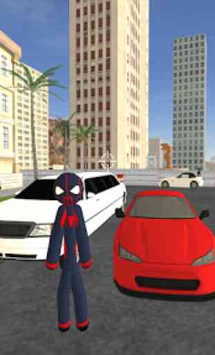 Spider Stickman Rope Hero - Vegas Crime City 1