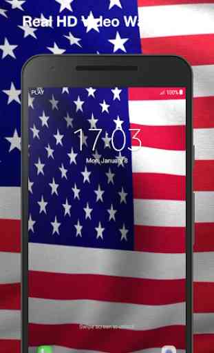 3D US Flag Live Wallpaper 3