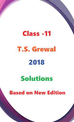 Account Class-11 Solutions (TS Grewal) 2018 1