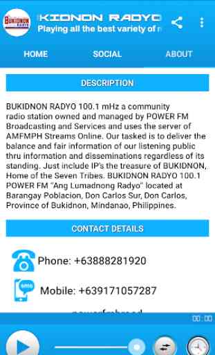 BUKIDNON RADYO 100.1 mHz POWER FM 4