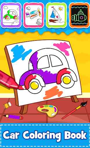 Cars Coloring Book for Kids - Doodle, Paint & Draw 1