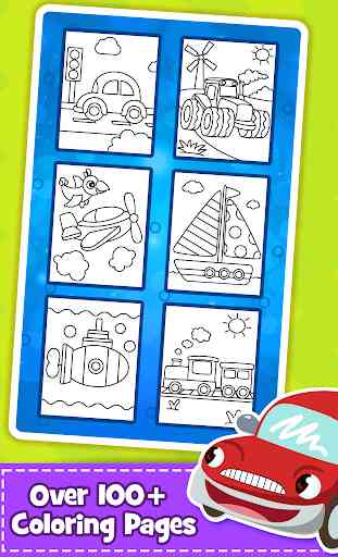 Cars Coloring Book for Kids - Doodle, Paint & Draw 2