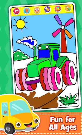 Cars Coloring Book for Kids - Doodle, Paint & Draw 3