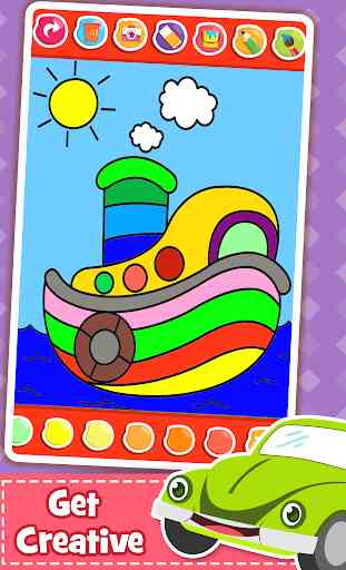 Cars Coloring Book for Kids - Doodle, Paint & Draw 4