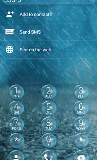 Dialer Bubble Rain Theme for Drupe and ExDialer 2