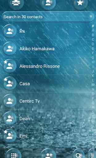 Dialer Bubble Rain Theme for Drupe and ExDialer 3