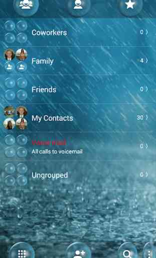 Dialer Bubble Rain Theme for Drupe and ExDialer 4