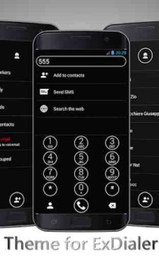 Dialer Circle BW Theme for Drupe or ExDialer 1
