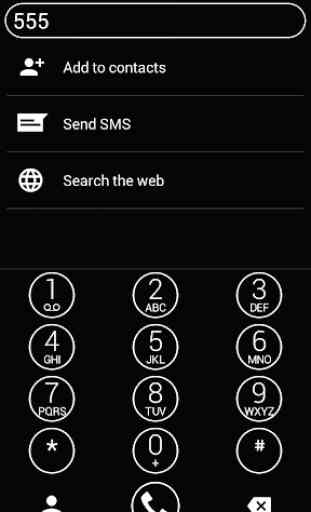Dialer Circle BW Theme for Drupe or ExDialer 3