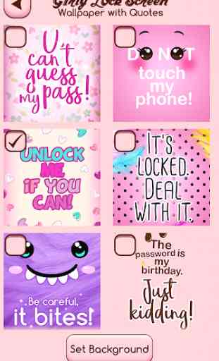 Girly Lock Screen Wallpaper with Quotes 4
