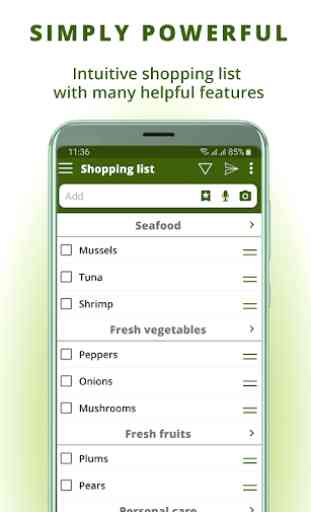 Grocery shopping list: BigBag 2
