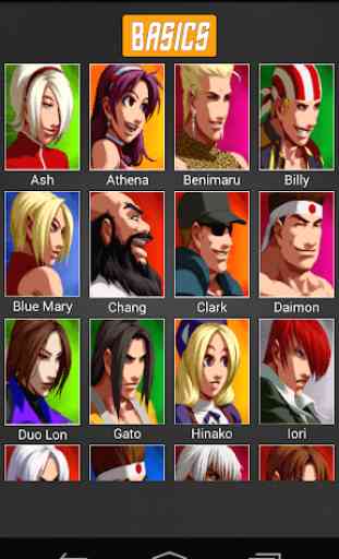 Moves for King of Fighters 2