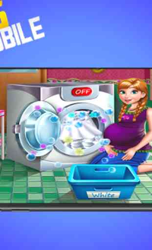 pregnant princess laundry - game Pregnant Mommy 2