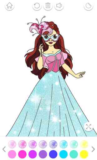 Princess Coloring Book Glitter 3