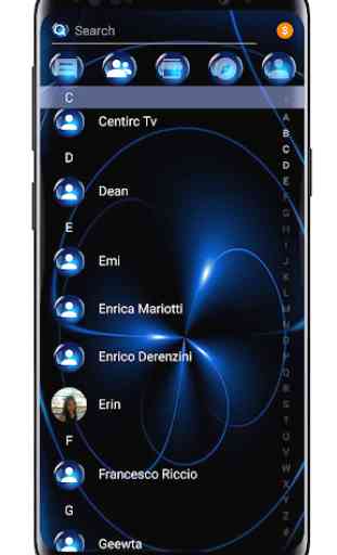 SMS Theme Sphere Blue - black chat text message 3