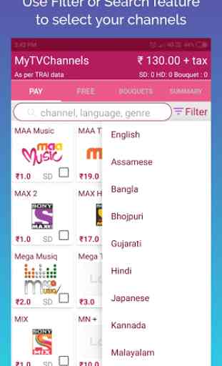 TRAI Channels price list - MyTVChannels 3