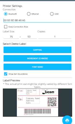 Ucom Label Printer Demo 1