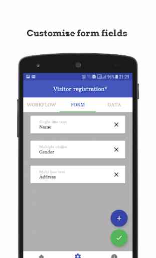 Visitor registration with custom form 1