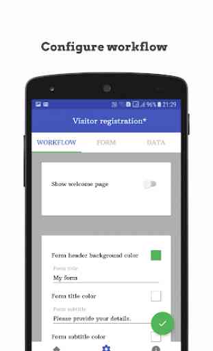 Visitor registration with custom form 3