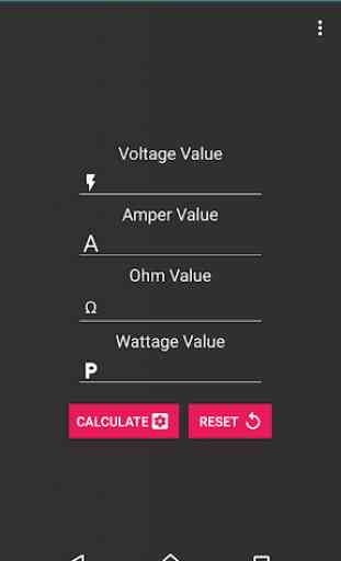 Calculator Volt/Amp/Watt/Ohm 1