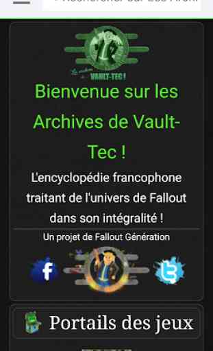 Fallout Wiki - Les Archives de Vault-Tec 1