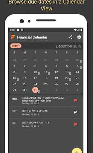 Financial Calendar 1