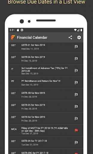 Financial Calendar 2