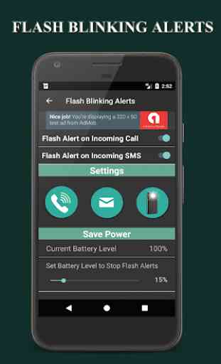 Flash Blinking Alerts : Call & SMS 2