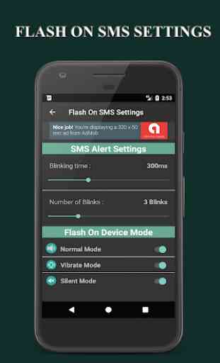 Flash Blinking Alerts : Call & SMS 3