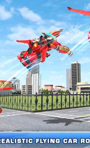 Flying Robot Car Transform - Robot Shooting Games 2