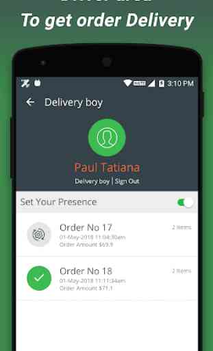 Food delivery app with driver 4