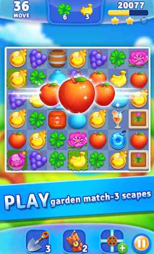 Fruits Garden - Scape Match 3 Game 4